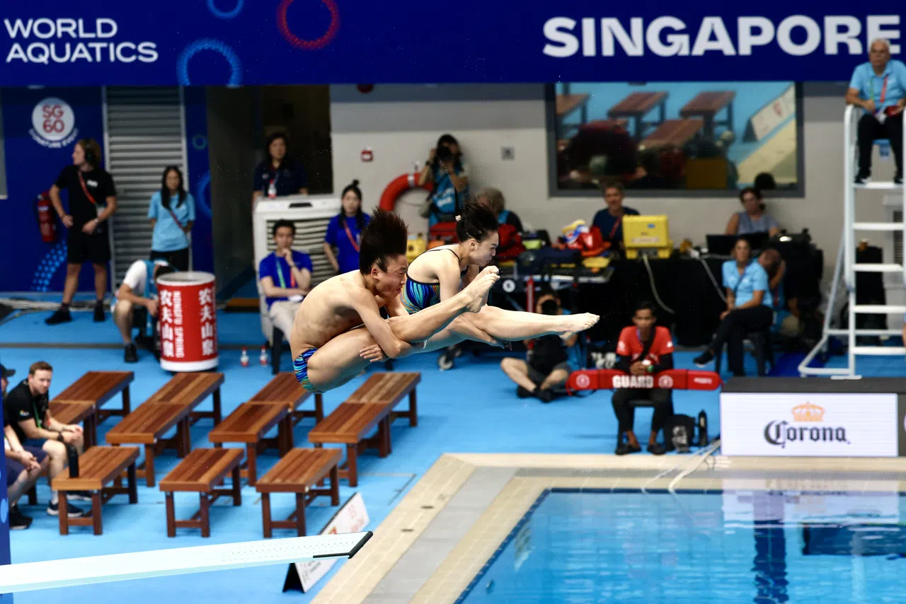 我国组合李承恩（左）／陈奕萱以第12名完赛。（陈斌勤摄）