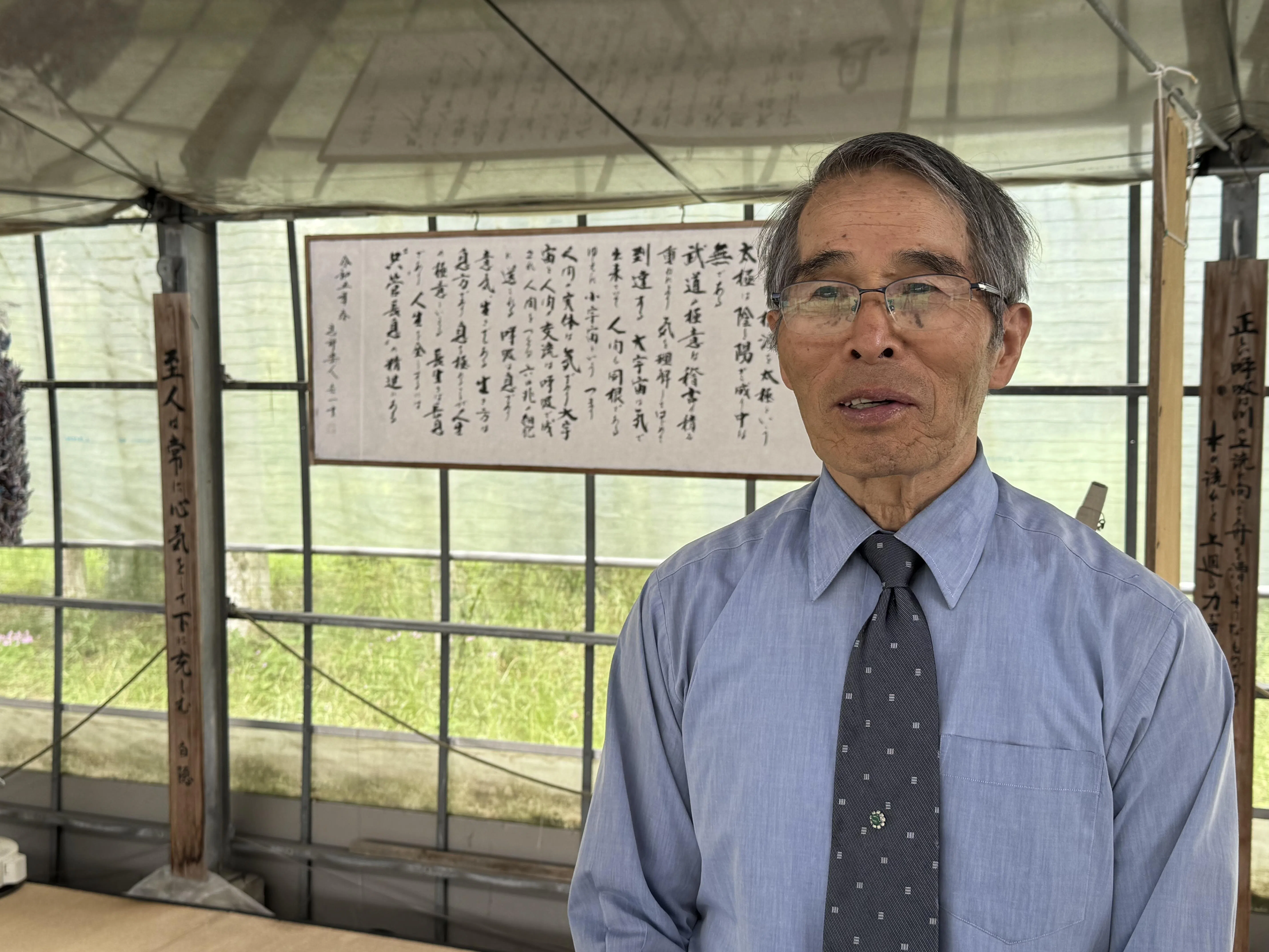 美滨町前町长斋藤宏一不仅是音吉归乡的推动者，更是美滨町与新加坡友好关系的奠基人。（符祝慧摄）