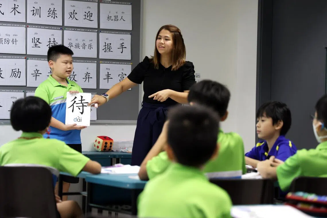 南洋理工大学国立教育学院学者指出，在本地主要以华文为第二语文的环境中，接下来的教学方式可以让学生先懂得汉字发音和字意，接着才跟字形链接，而通过汉语拼音打字输入就是链接的一个桥梁。（档案照片）