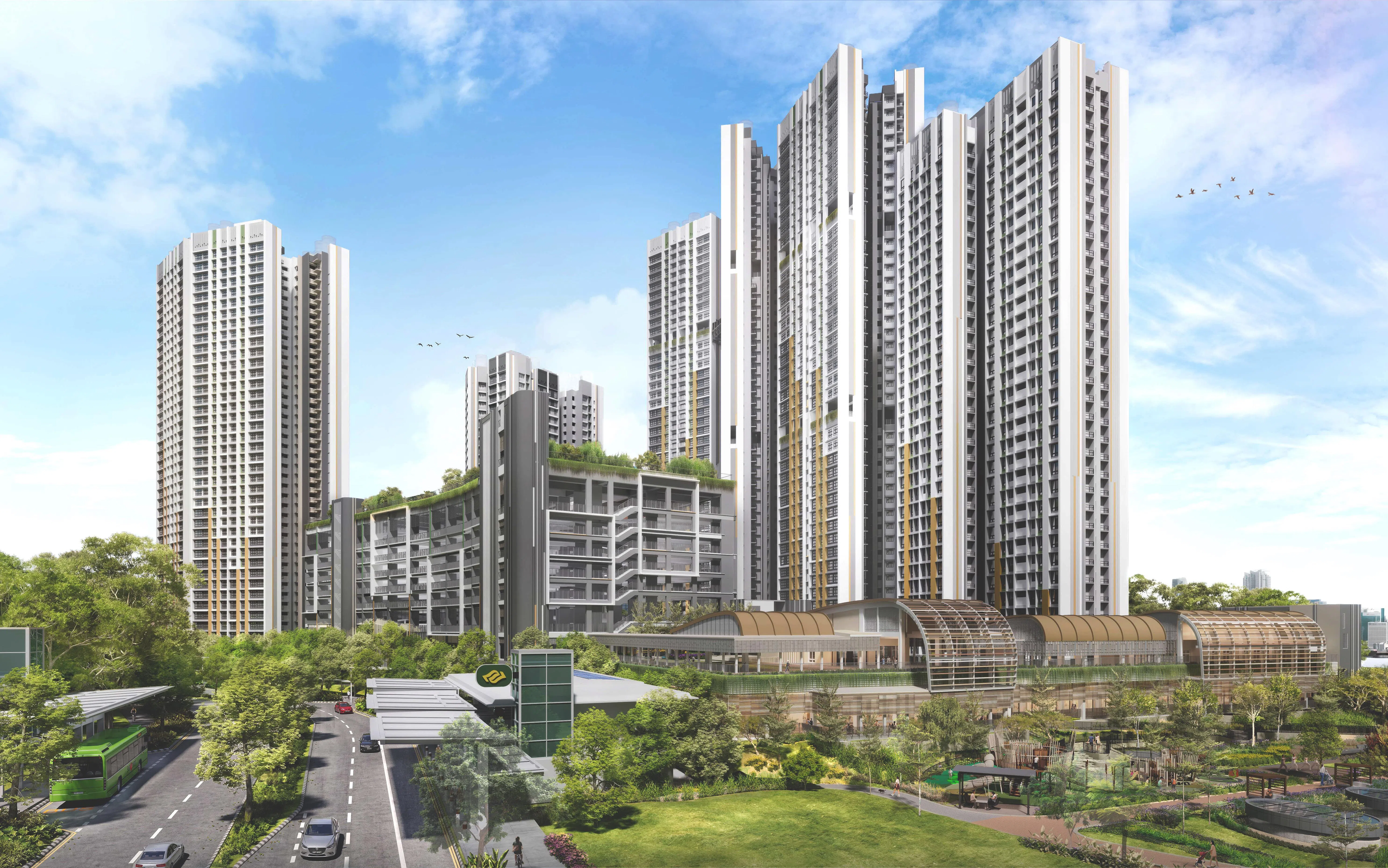 即将在11月销售活动上推出的Toa Payoh Hillside预购组屋项目位于加利谷地铁站旁，拥有约1600个组屋单位。（建屋局构想图）