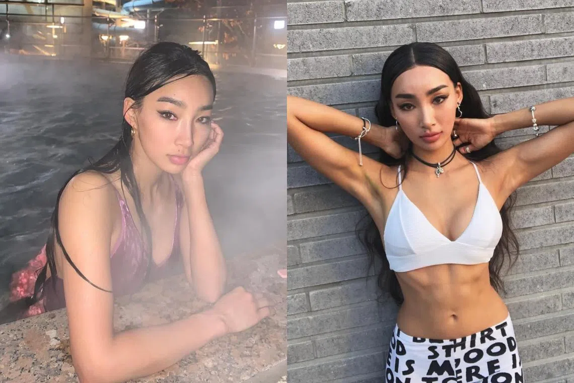 文佳菲生孩子之前经常在社媒秀出火辣身材。 （取自文佳菲IG）