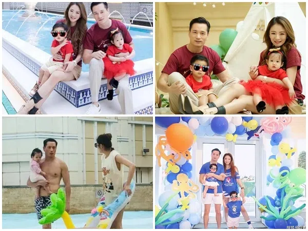 安以轩过去常晒与陈荣炼的全家福。（取自微博）