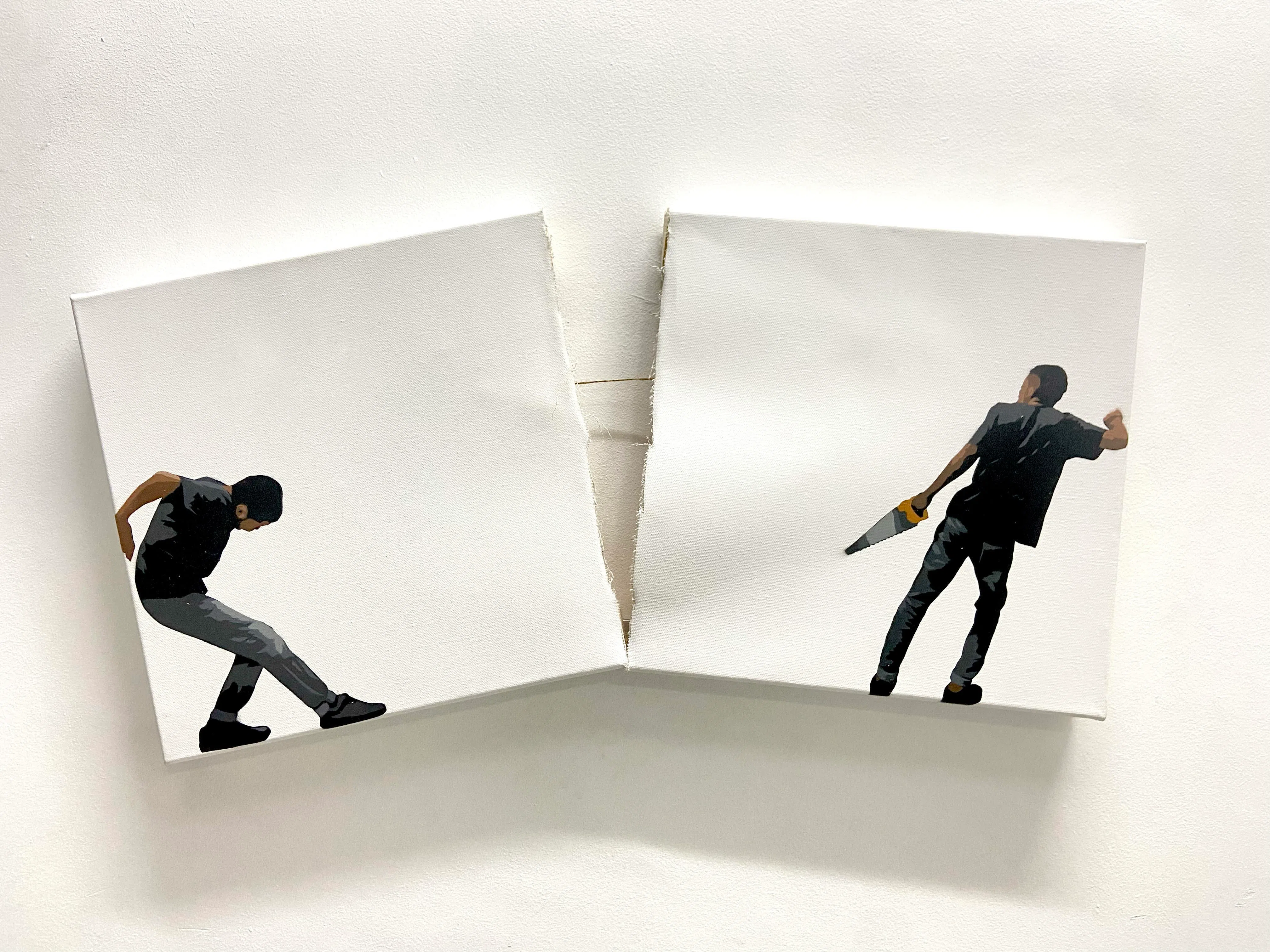 TR853-1布面喷漆作品《分裂》（2024）。（VAC画廊与工作室提供）