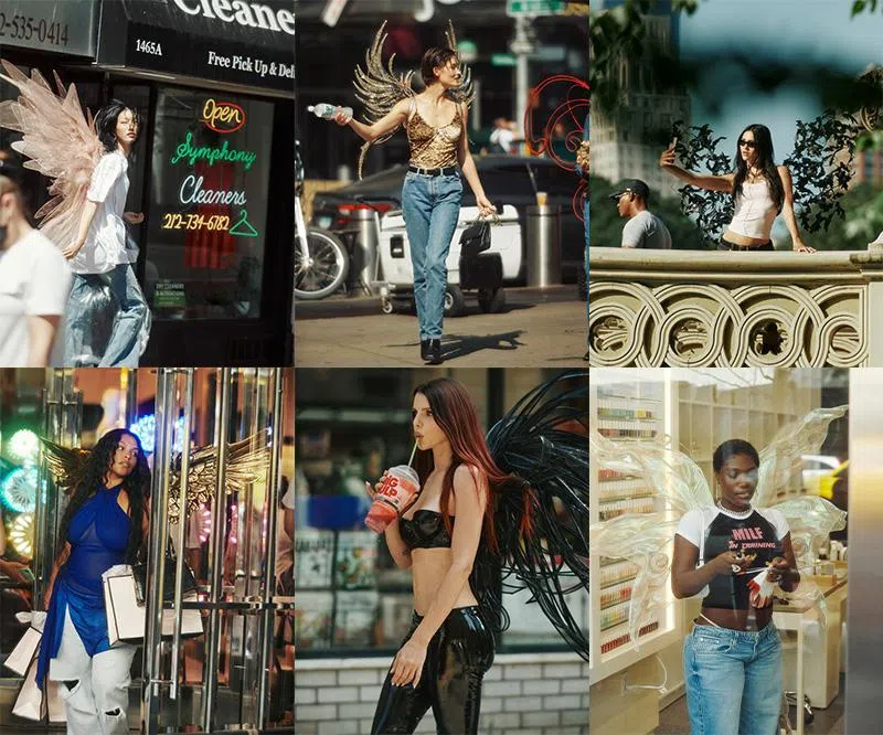 维密的翅膀被品牌诠释出新故事，翅膀象征着女性自由的生活方式。（互联网）