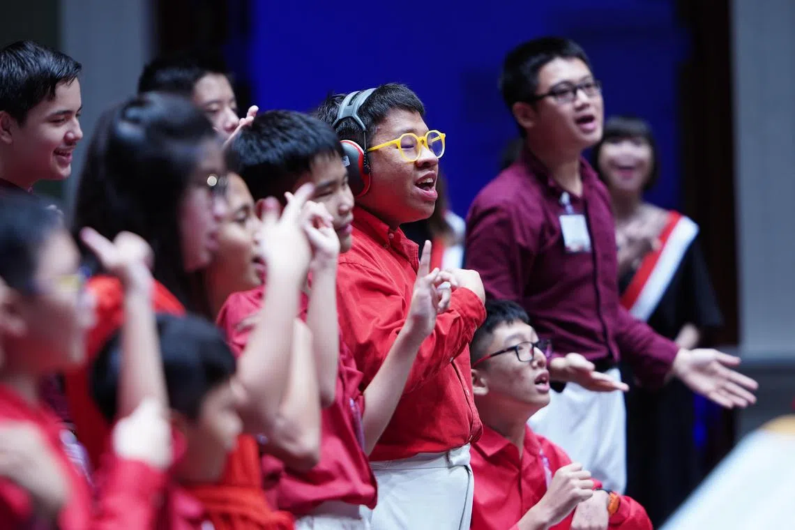 “新加坡之声”也为特需儿童组织合唱团。（新加坡之声提供）