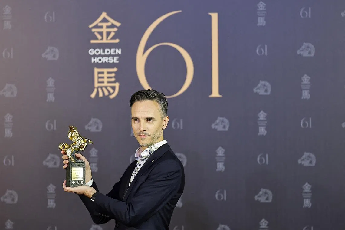 为新加坡合制电影《默视录》配乐的福多玛，赢得“最佳原创电影音乐”奖项。（路透社）