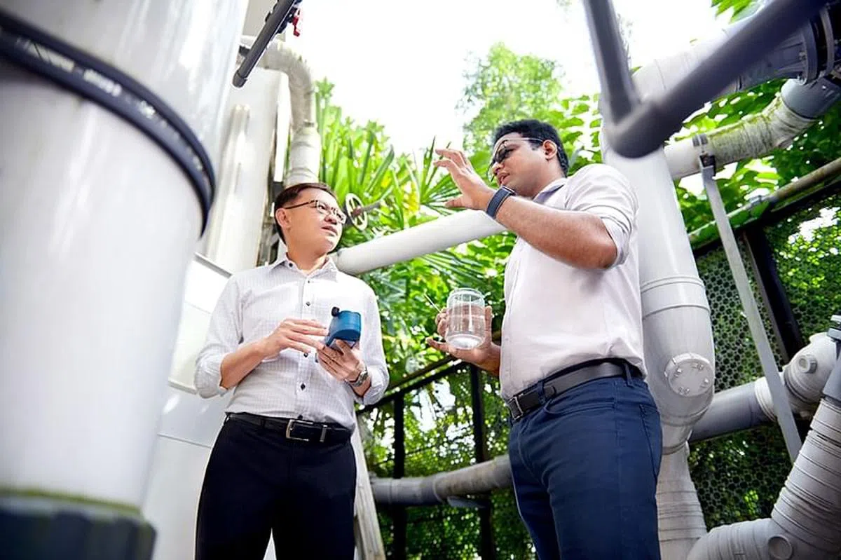 林文忠（左一）说，公司从当初向外学习，到后来掌握新技能并开发新技术，近期甚至把技术推广到智利。（图/新报业媒体）