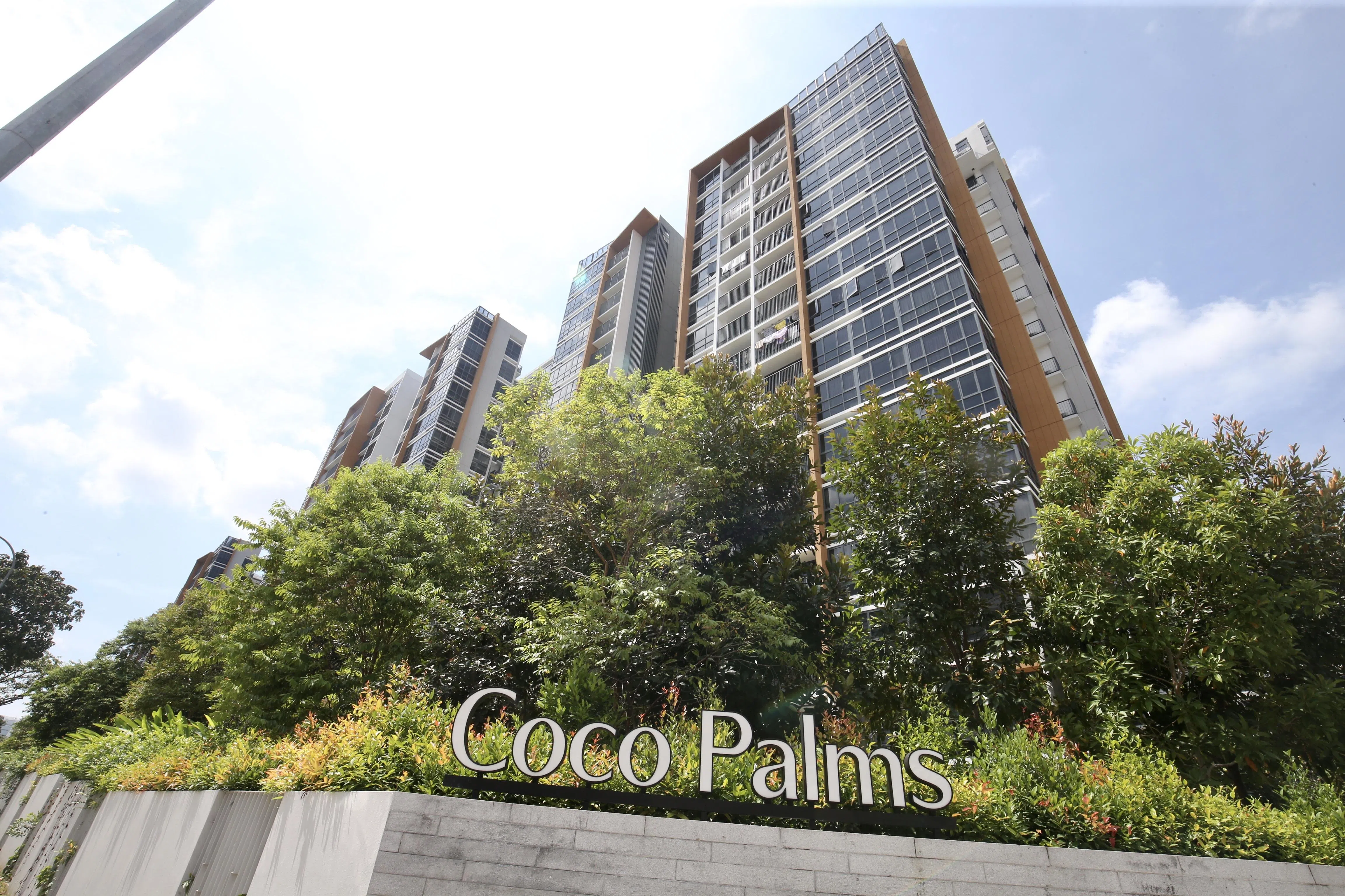 紧邻鸣翠苑的椰林景（Coco Palms）同样是一个大型项目，共有944个单位，竣工日期比鸣翠苑晚两年。这个项目过去一年共有38个单位易主。（档案照片）
