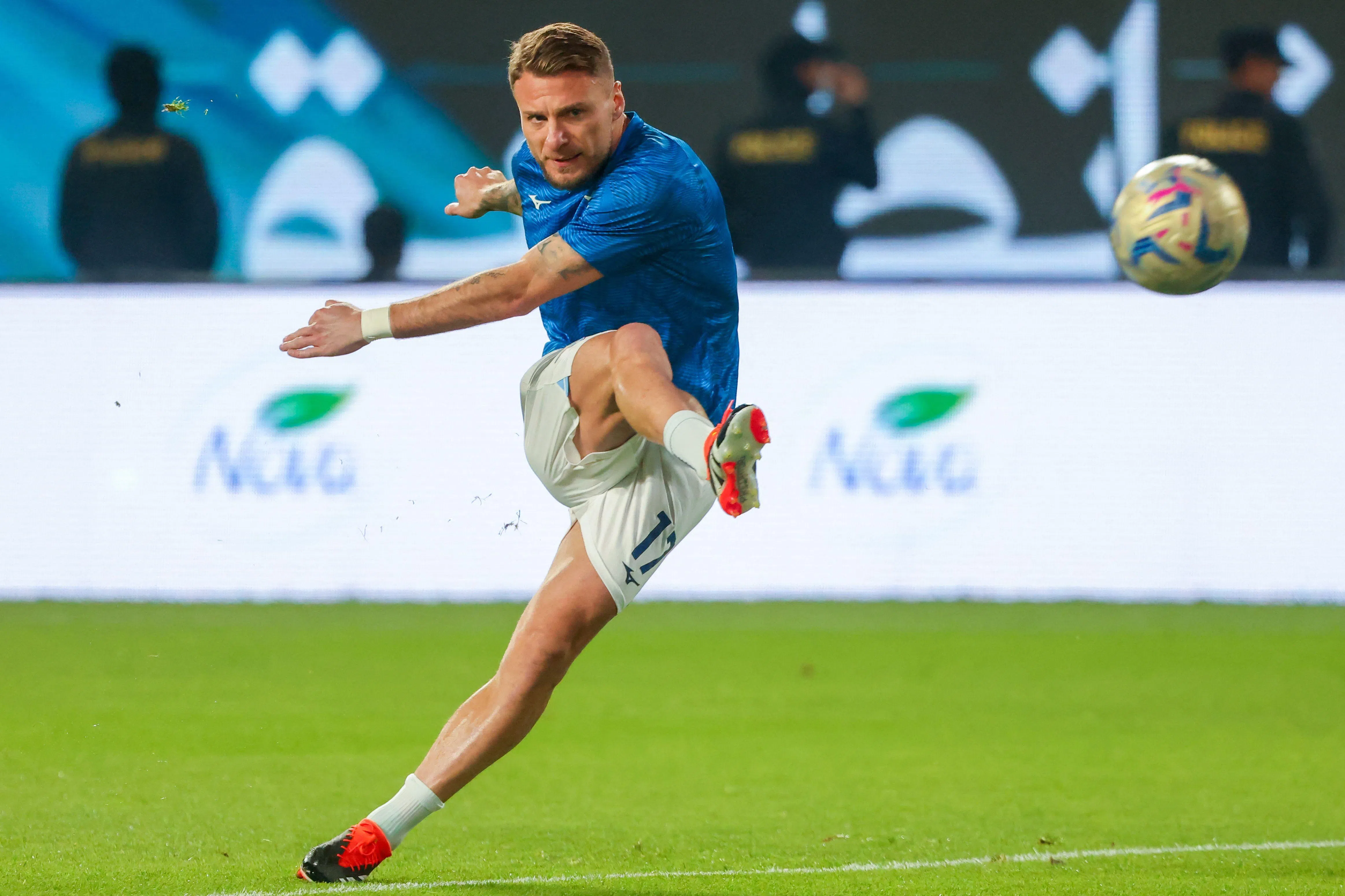 拉齐奥队长因莫比莱是球队首席射脚，但拉齐奥整体进攻火力较弱。（法新社）