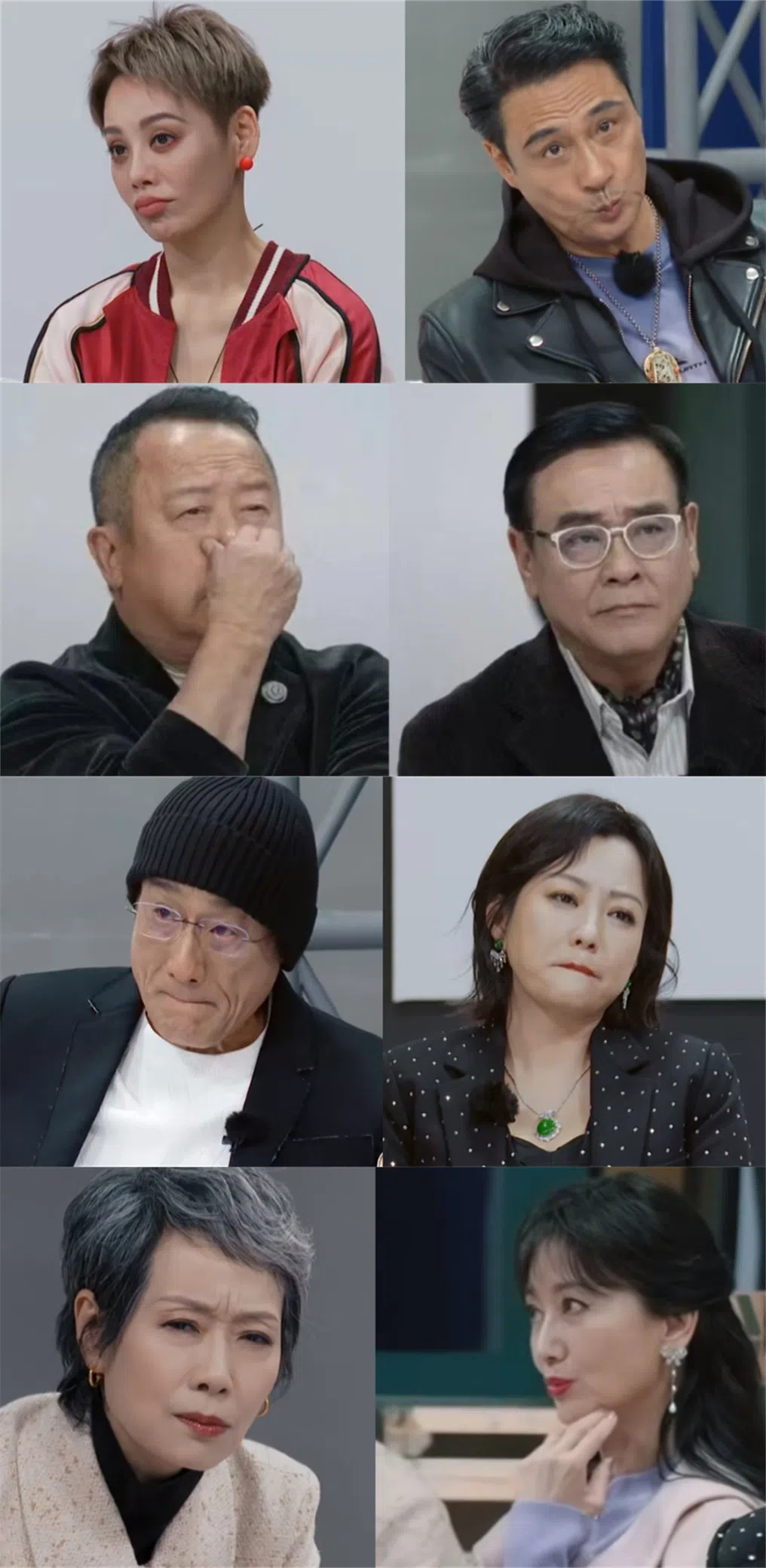 《无限超越班2》请来多位大咖演员当导师，包括宁静（最上排左起）、吴镇宇、曾志伟（第二排左起）、尔冬升、梁家辉（第三排左起）、郝蕾、叶童（第四排左起）、赵雅芝。（互联网）
