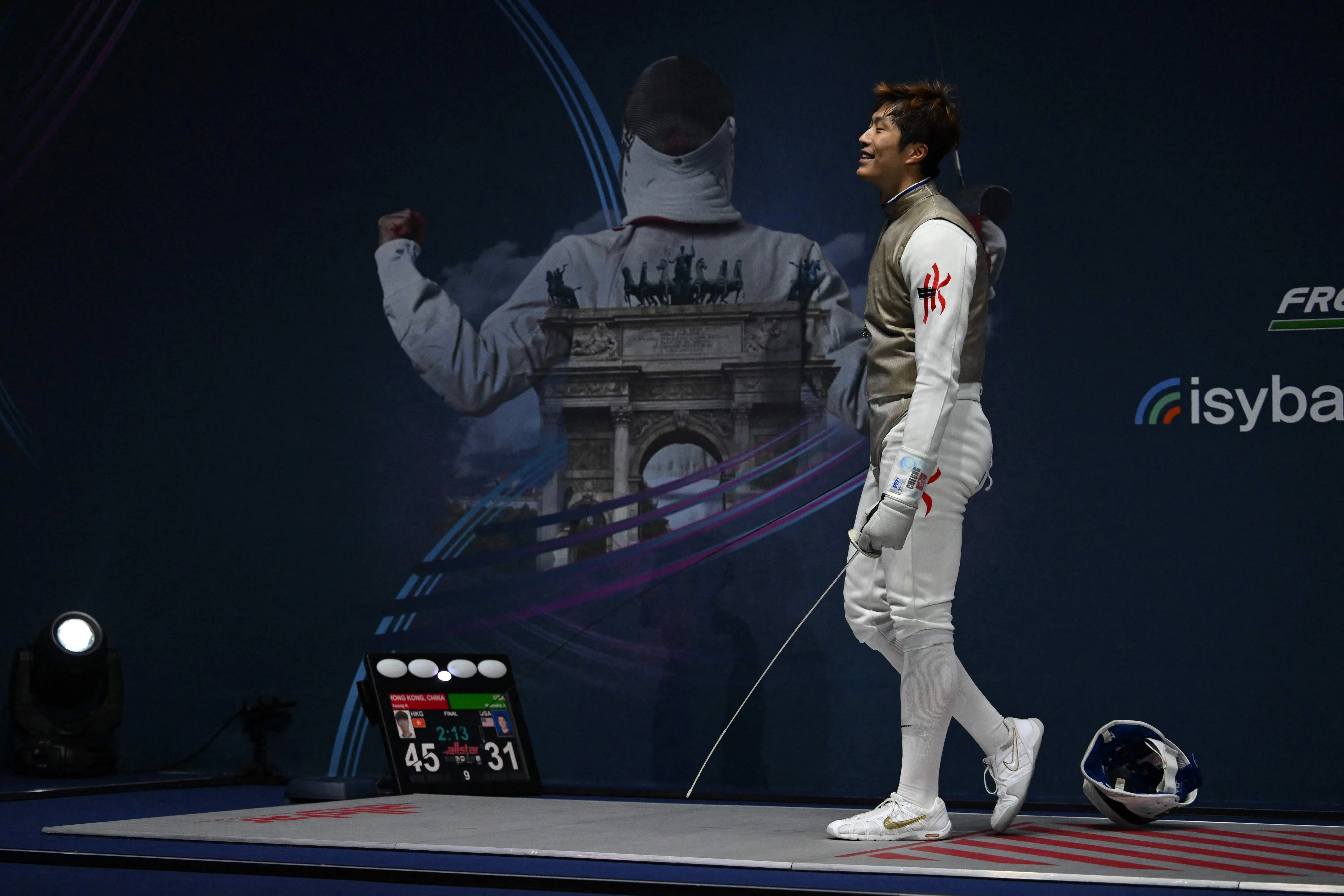 香港剑手张家朗盼能在亚运会站上最高领奖台。（法新社）