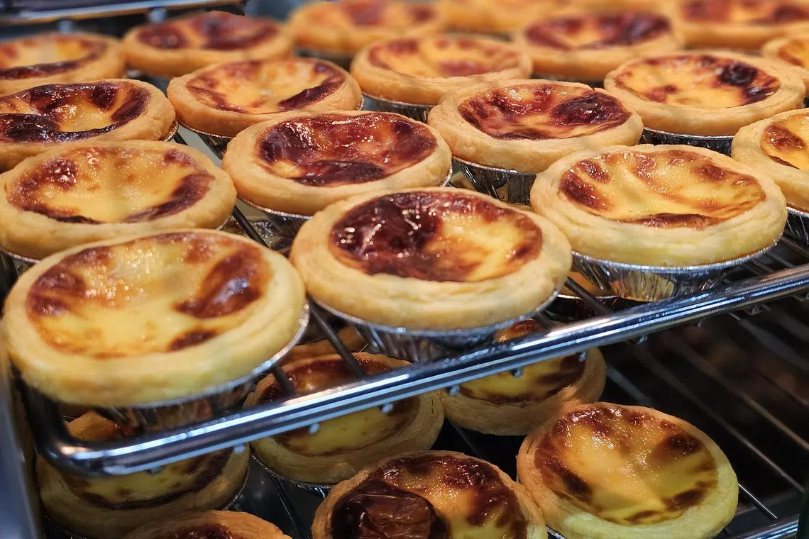 葡式蛋挞，外层酥脆，蛋香十足。（黄亿敏摄）