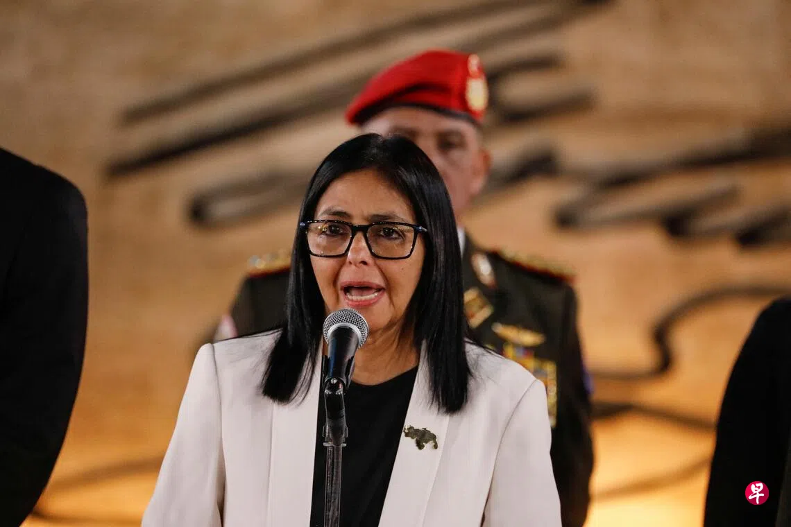 委内瑞拉临时总统罗德里格斯星期四（1月8日）在首都加拉加斯出席一场纪念活动时强调，委内瑞拉并未被美国征服。 （路透社）