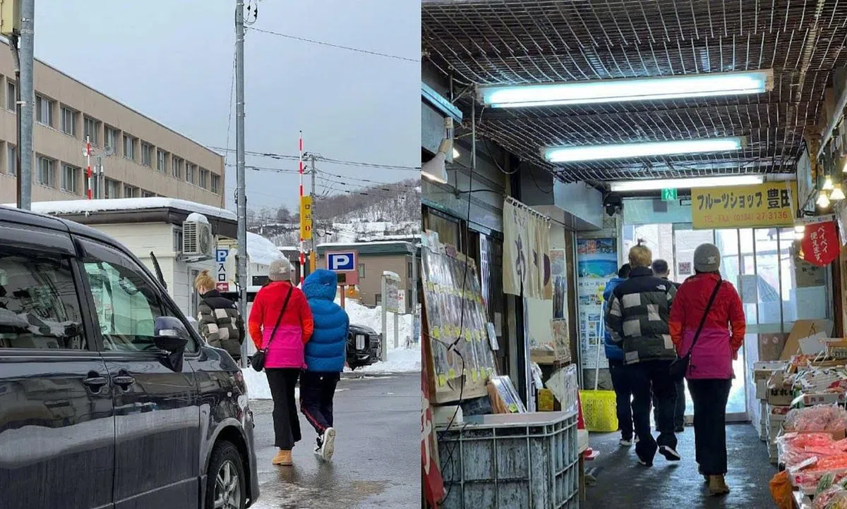 有网民在小樽偶遇鹿晗及关晓彤。（互联网）