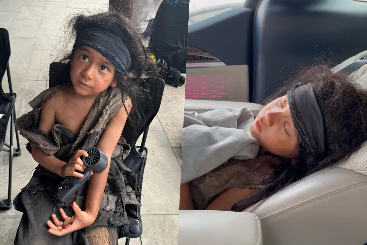 Miro初尝拍戏滋味，体验了热天拍摄的辛苦，还累得在车上睡着。（取自Instagram ）