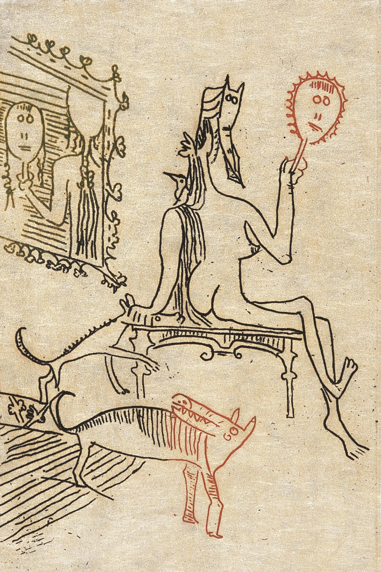 林飞龙1982年版画《石板下的草，Plate IV》。（巴黎林飞龙遗产提供）