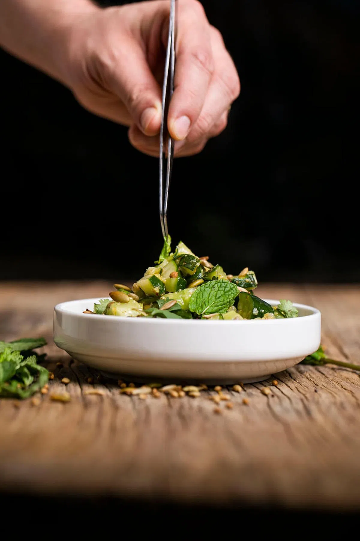 黄瓜沙拉多汁爽脆。