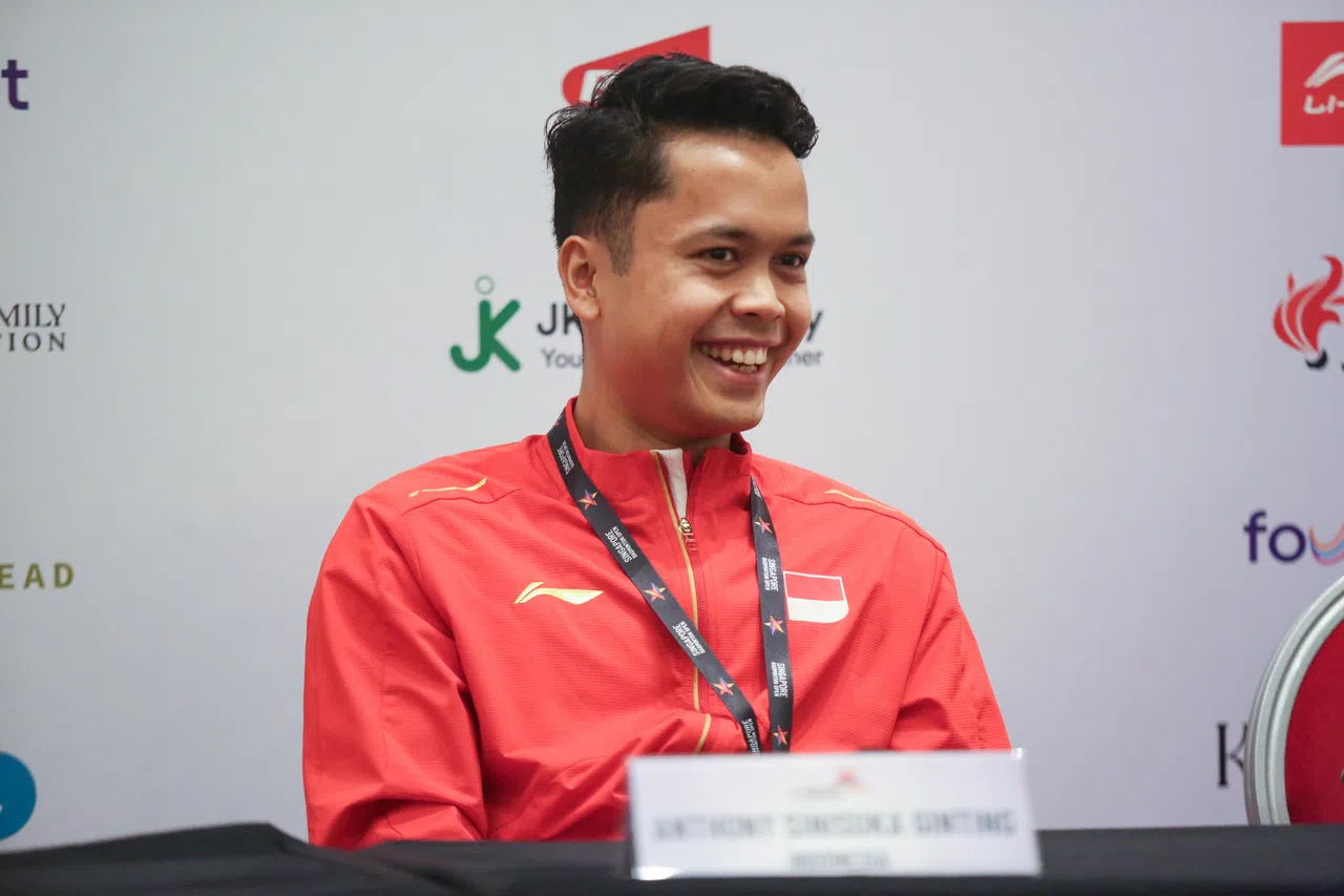 印度尼西亚好手金廷（图）首圈就遭遇恶战。（李姿仪摄）