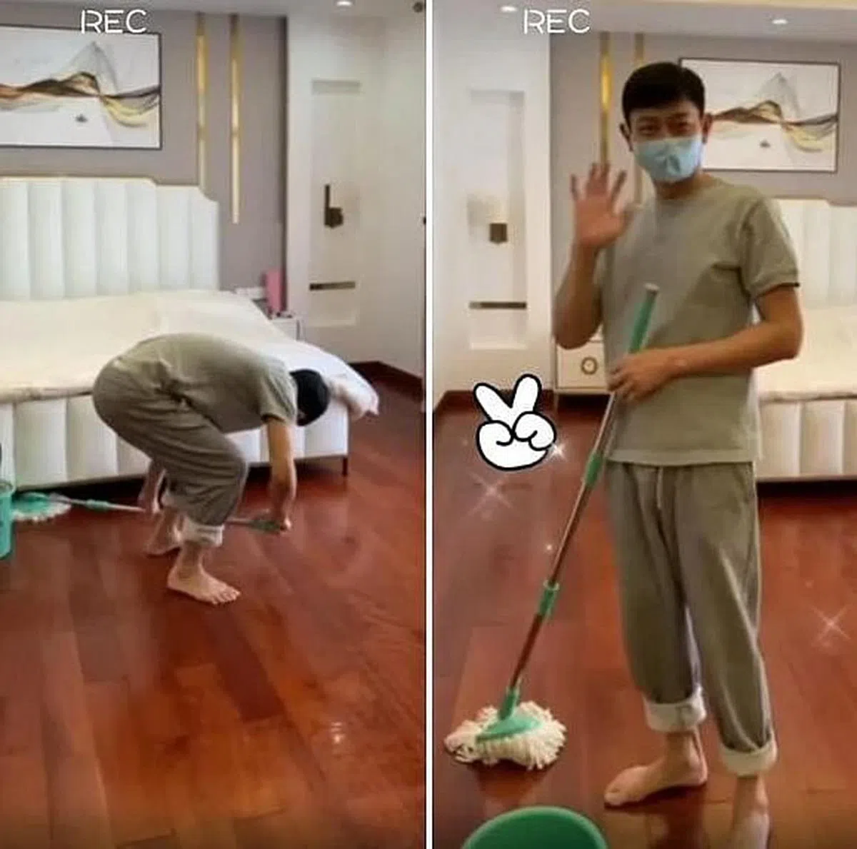 网民对刘德华做家务的视频大感兴趣。（互联网）