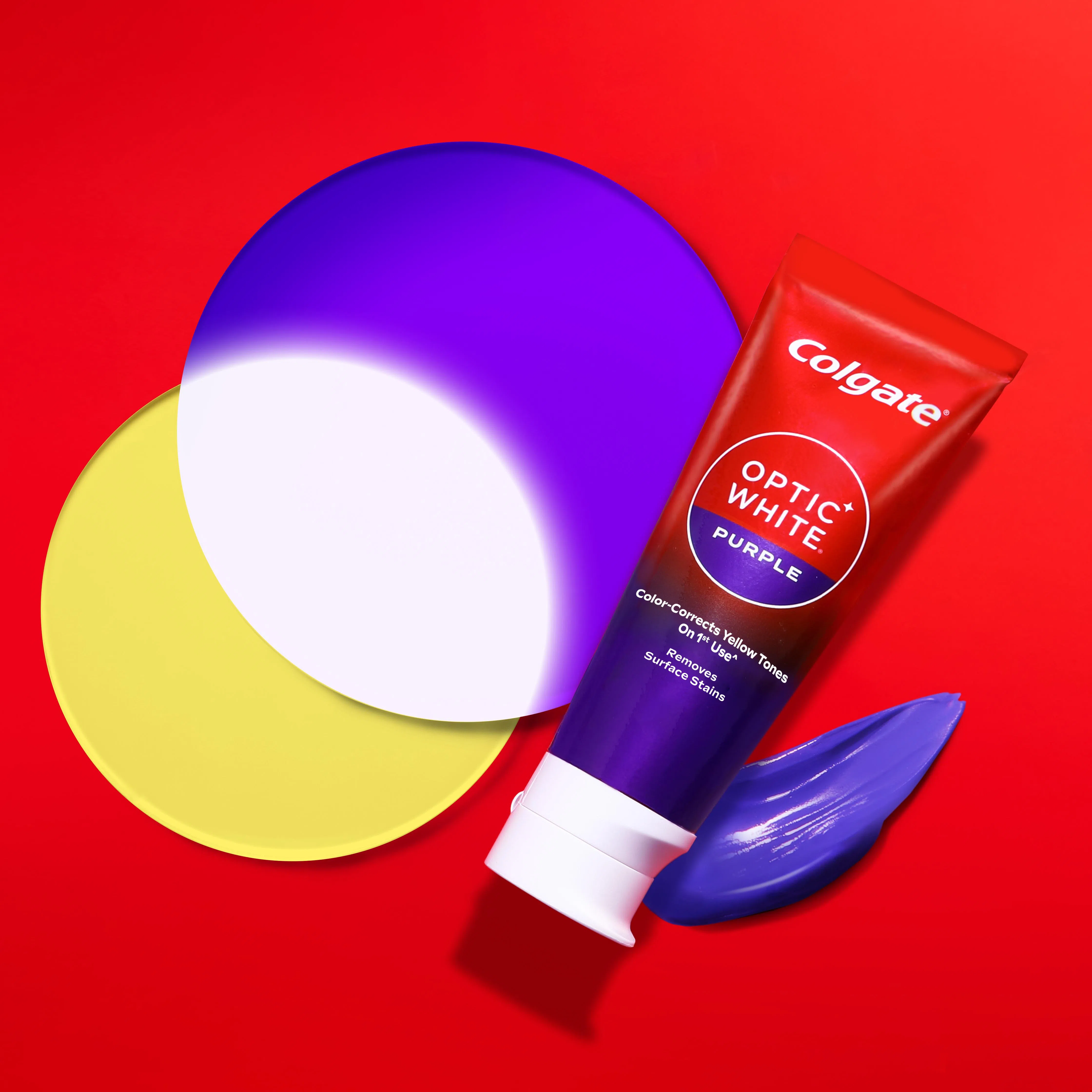 Colgate的Optic White Purple牙膏采用创新光学颜料，达到牙齿美白效果。（品牌提供）