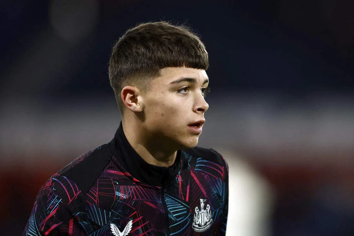 纽卡斯尔中场小将麦利连续两场被重用，是球队的未来之星。（路透社）