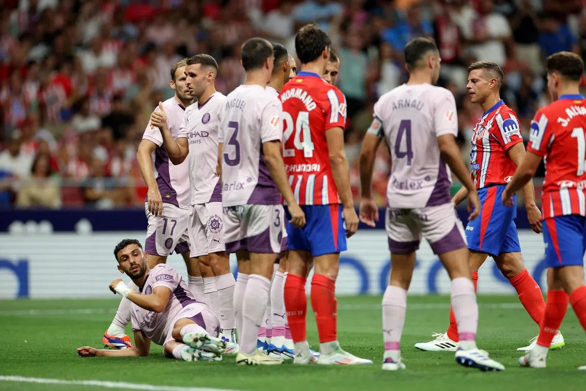 希罗纳上季勇夺西甲季军，本赛季却惨败给体育马德里，已连续两场联赛不胜。（路透社）