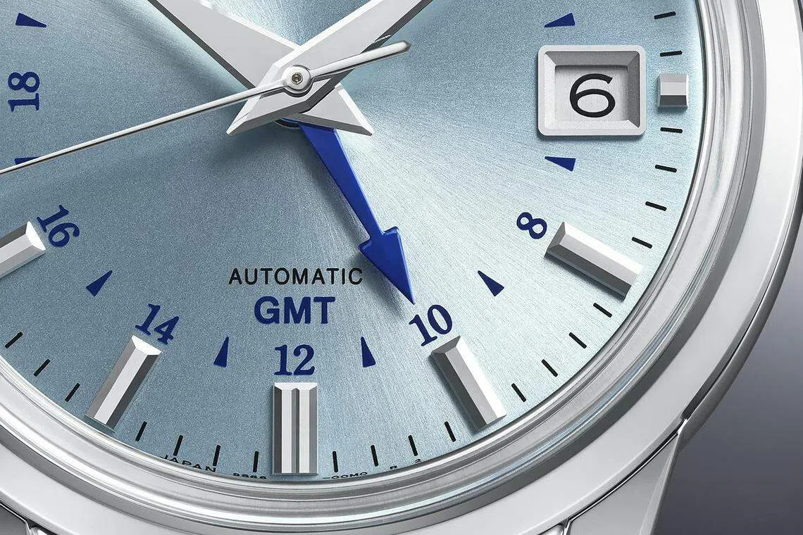 SBGM253采用优雅系列经典造型，表盘有浅蓝色太阳纹图案。（品牌提供）