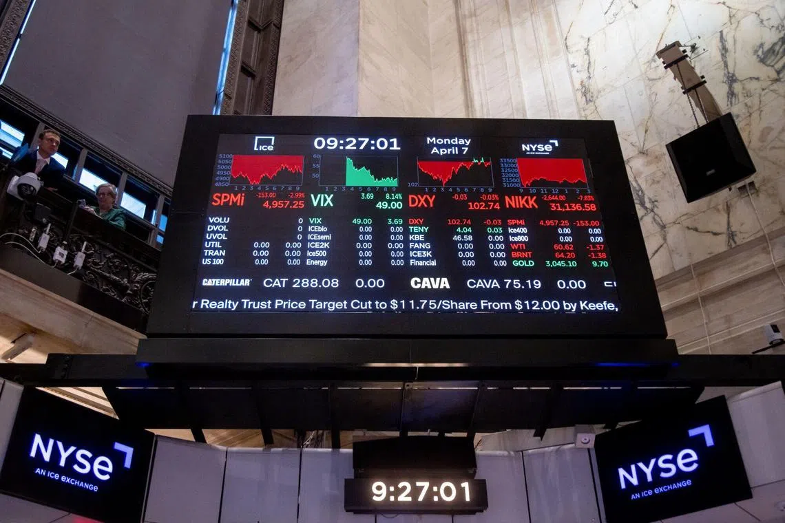 美股震荡中再下跌 白宫否认特朗普考虑暂停关税| 联合早报