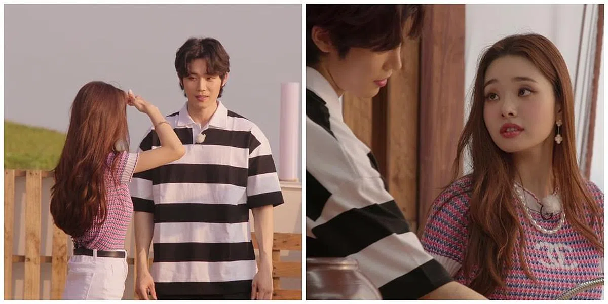 崔时勋在节目中被宋智雅迷得神魂颠倒，节目外却被爆料是因为钱才接近女方。（图/Netflix）