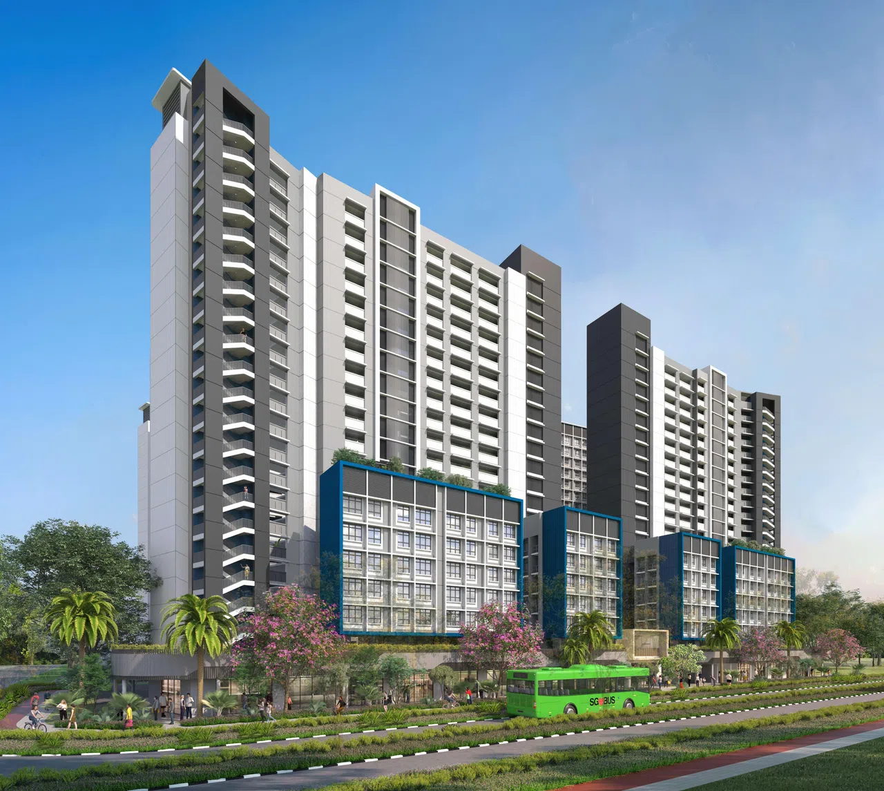 勿洛碧湾区的Bayshore Vista四房式单位售价介于51万4000元至69万4000元。（建屋发展局构想图）