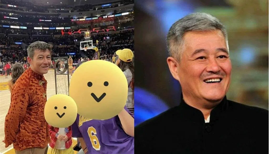 陈冠希2021年看NBA球赛时，沧桑模样就被以为是中国国宝演员赵本山。（互联网）