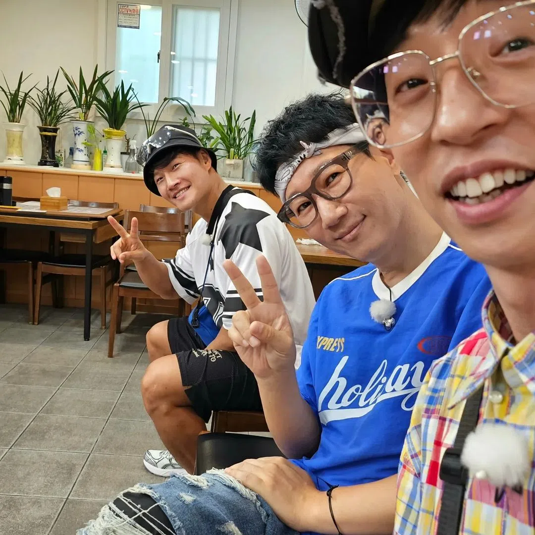 金钟国（左起）、池锡辰和刘在锡是《跑跑人》常驻班底。（取自池锡辰IG）