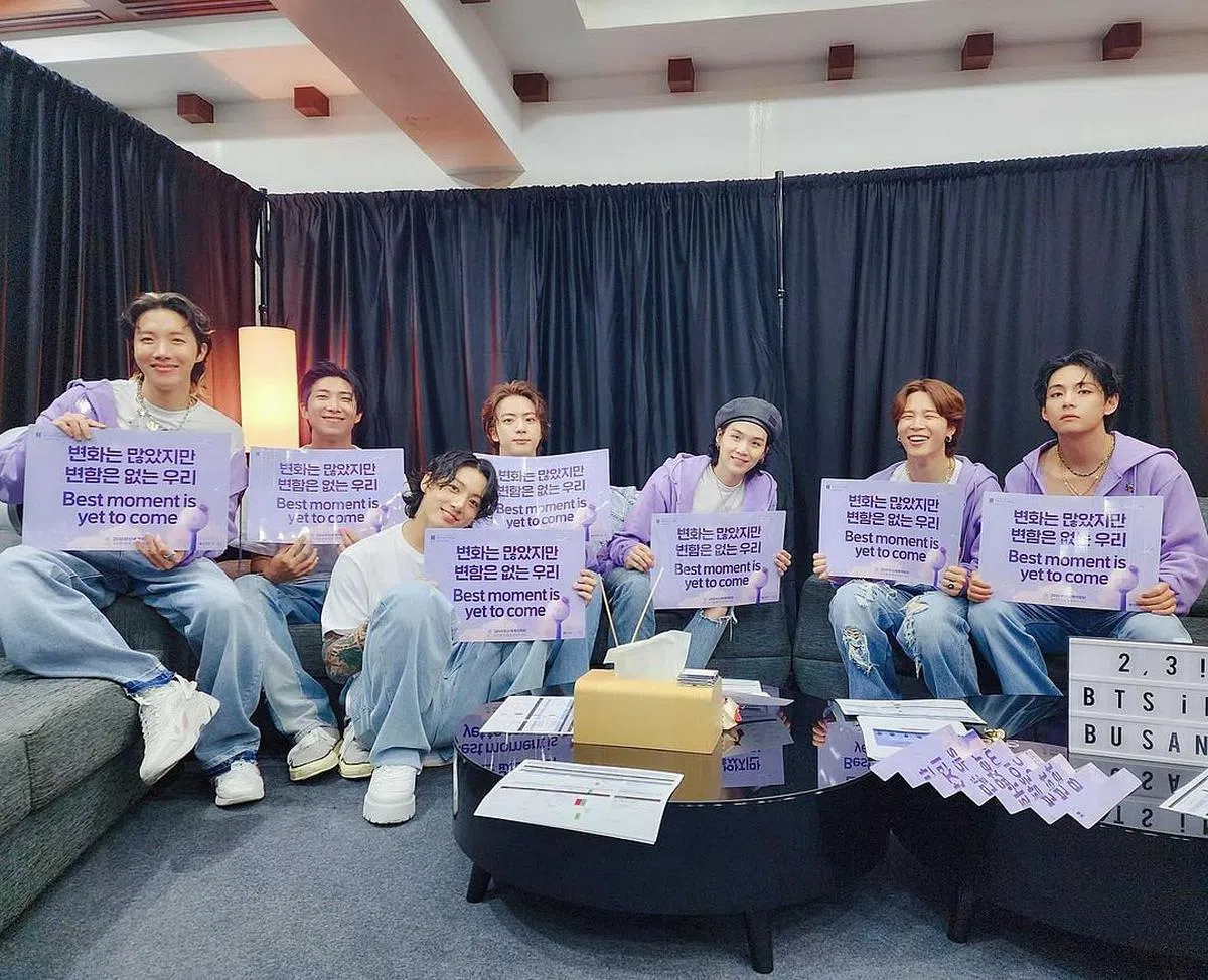 BTS宣布休团后首次合体开唱。（取自艺人公司Instagram）