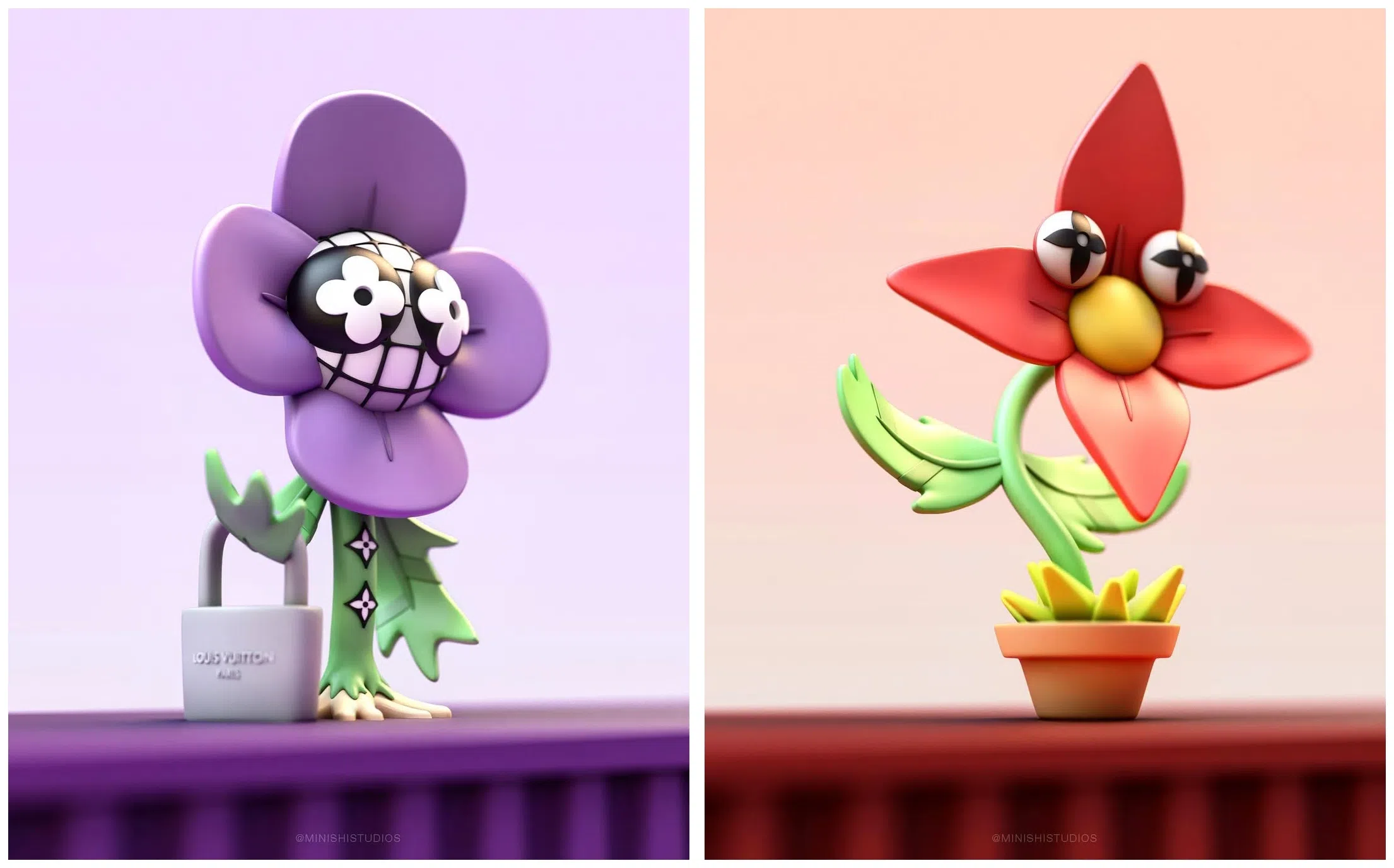 每个角色都有3D版本造型。（取自受访者社媒）