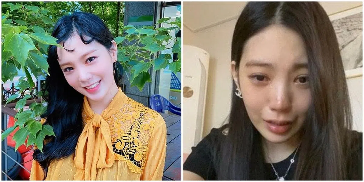 Lizzy在酒驾风波后开直播，哭着道歉（右）。（图/IG、互联网）