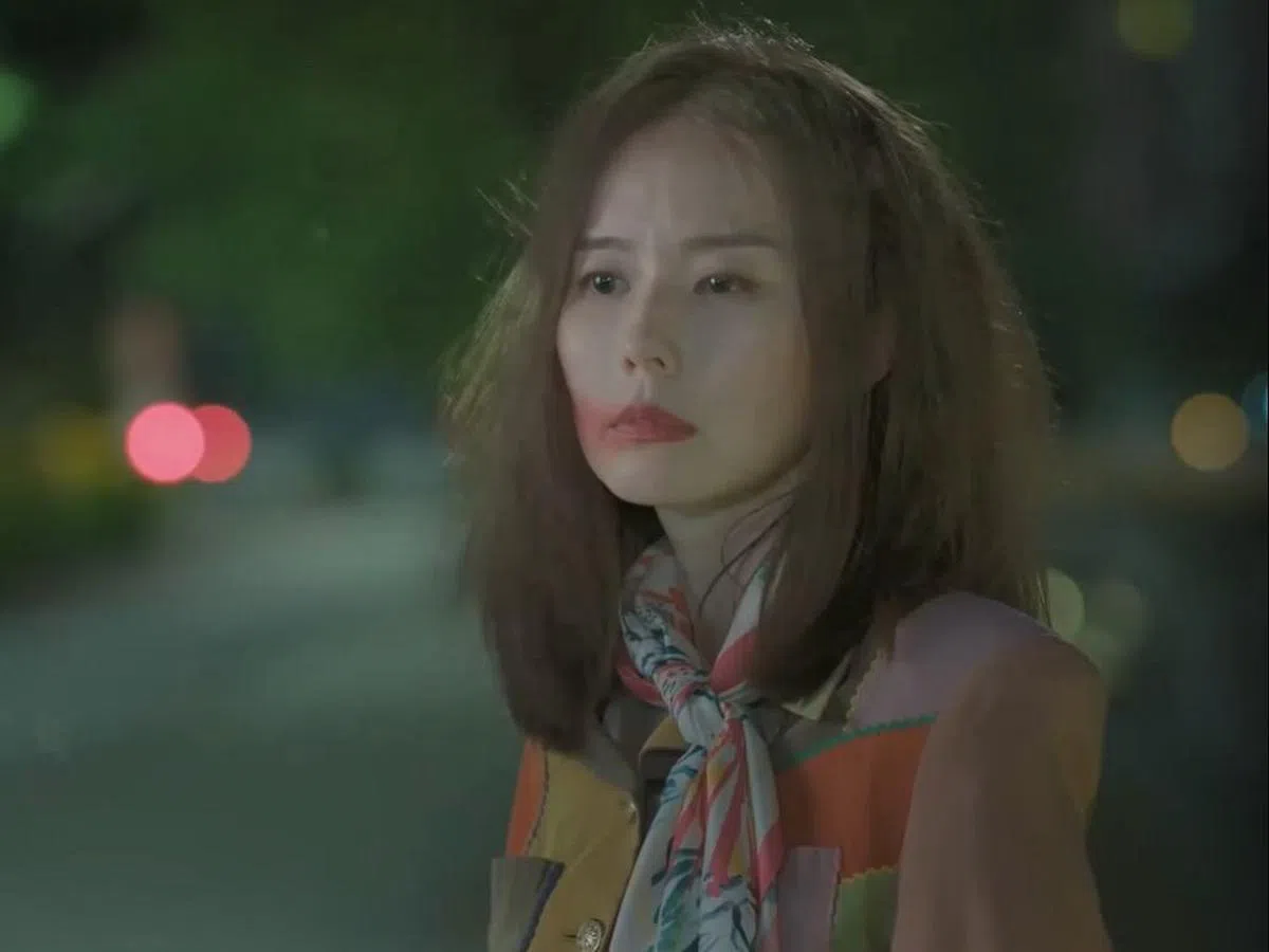 林湘萍在剧中的造型邋遢。（视频截图）