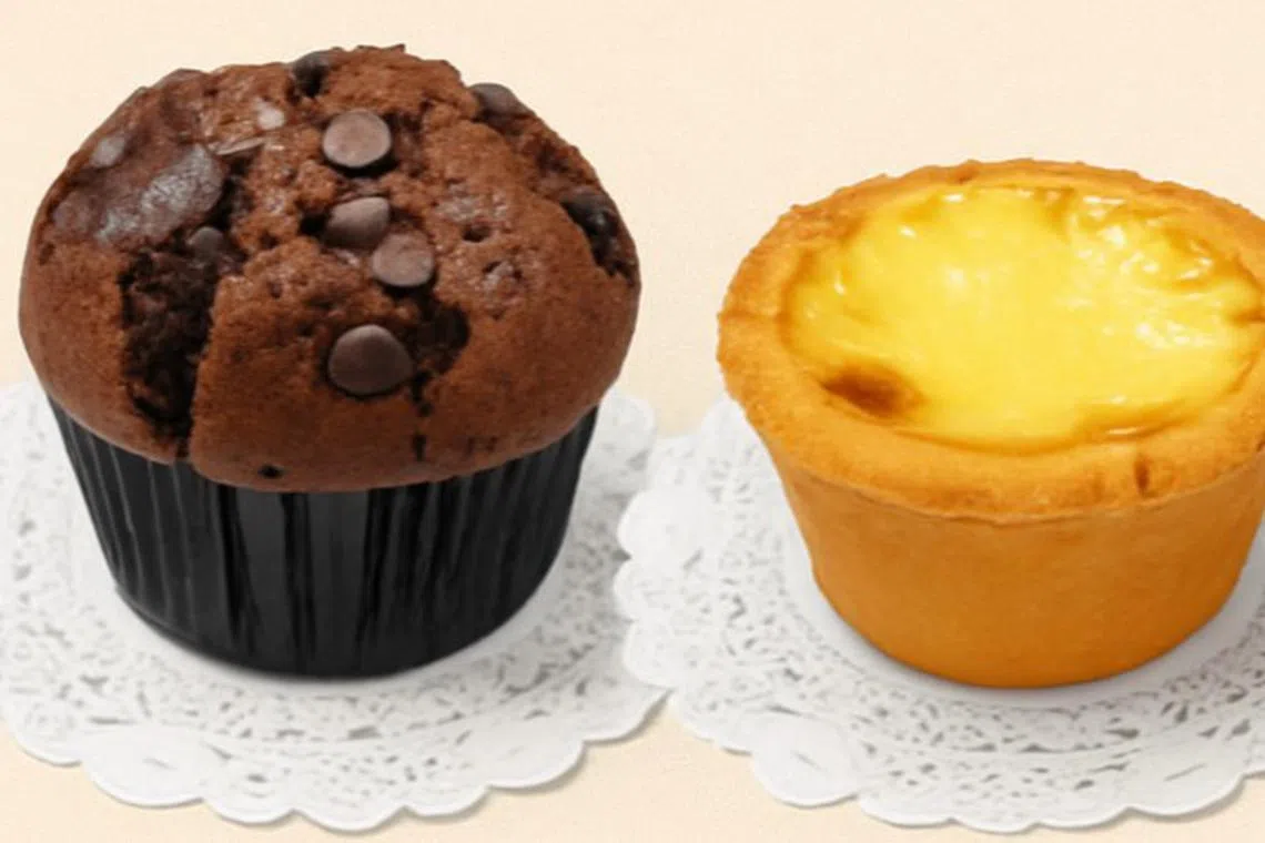 8月4日至9日，在100 AM商场门店可以$0.60购买双重巧克力玛芬或原味蛋挞。（品牌提供）