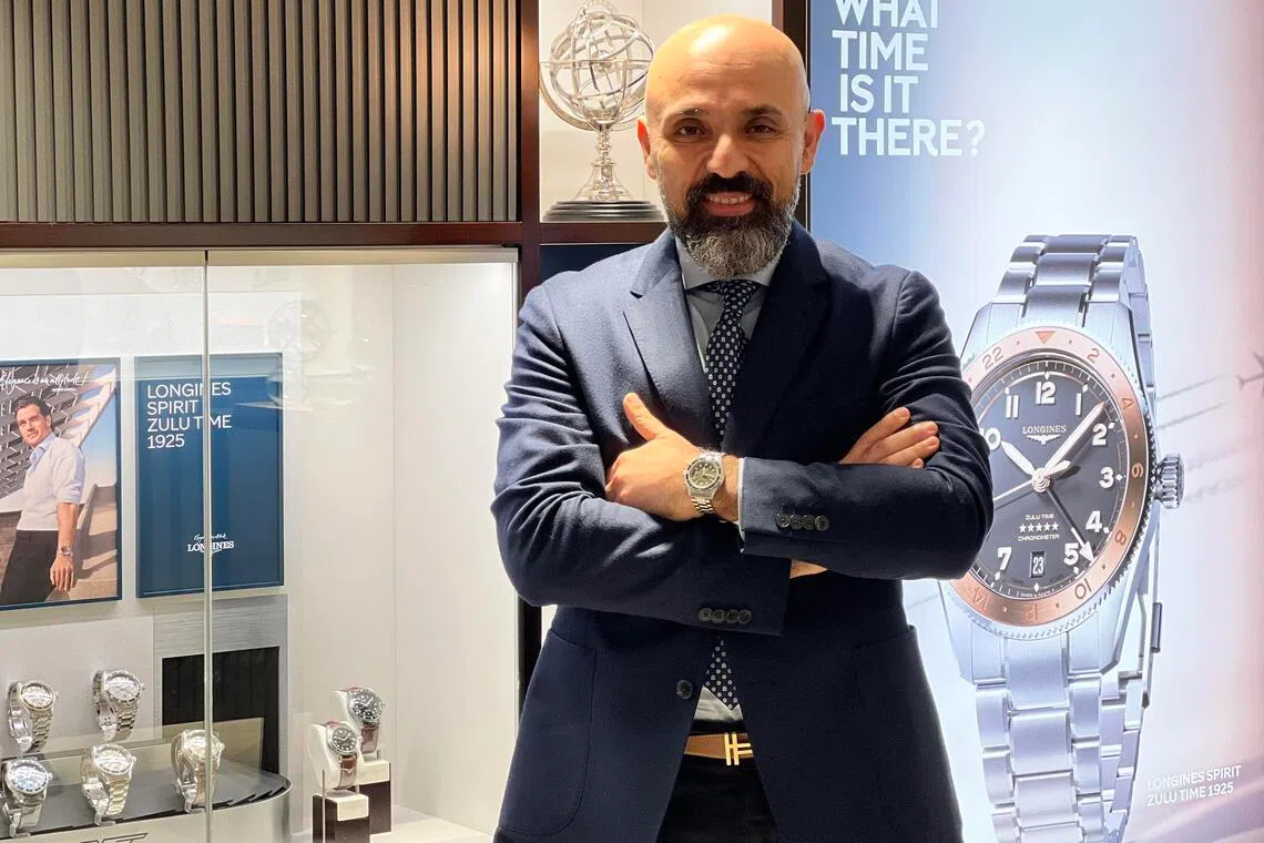 奥恩不想把浪琴表推向更高价位，也不想改变品牌定位，而要维持在‘可负担的奢华’之内。（吴庆康摄）