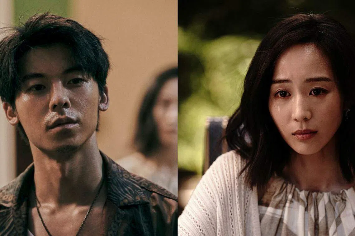 许光汉（左）和张钧甯（右）在《瞒天过海》中演对手戏。（嘉华院线提供）