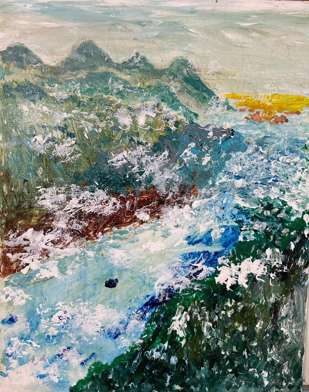 王志辉的作品题材丰富，从风景到街景，都能在他的画笔下诞生。（受访者提供）