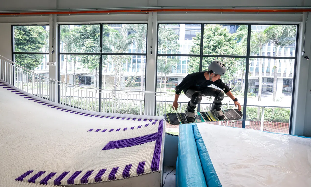 Trifecta希望帮助人们在安全可控的环境中认识与尝试板类运动。（叶振忠摄）