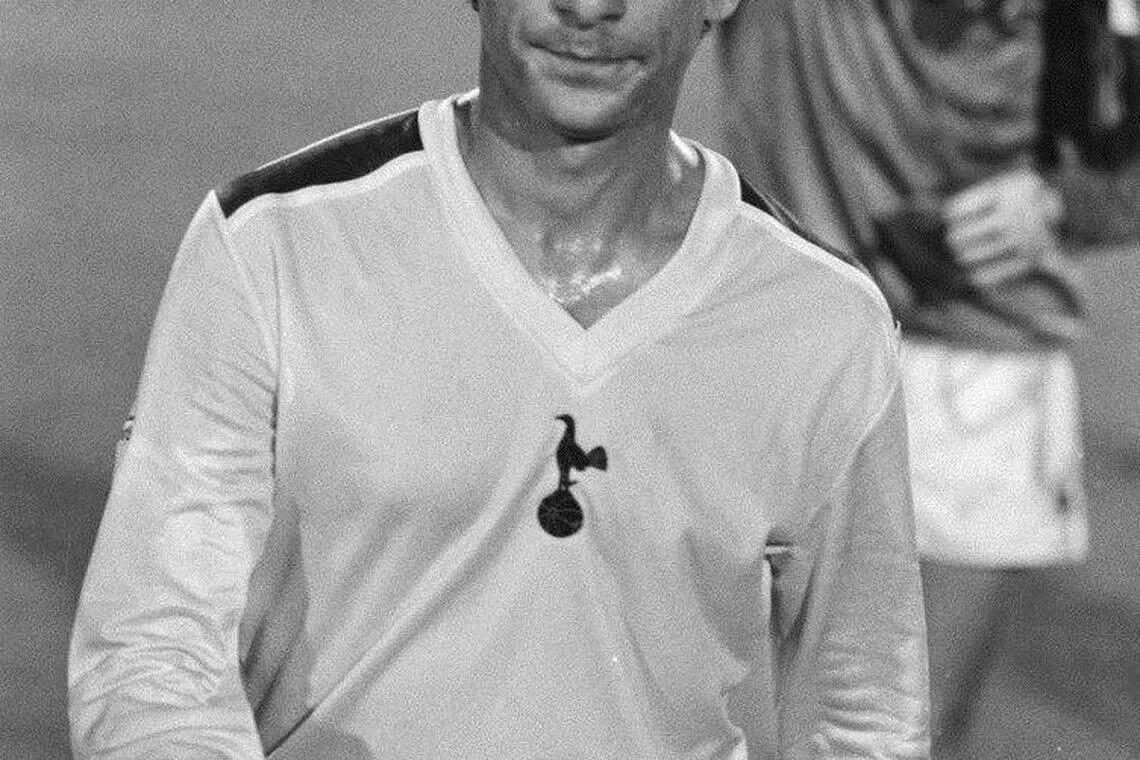 托特纳姆名宿阿迪列斯在1981年代表热刺上场比赛时的英姿。（Marcel Antonisse摄）