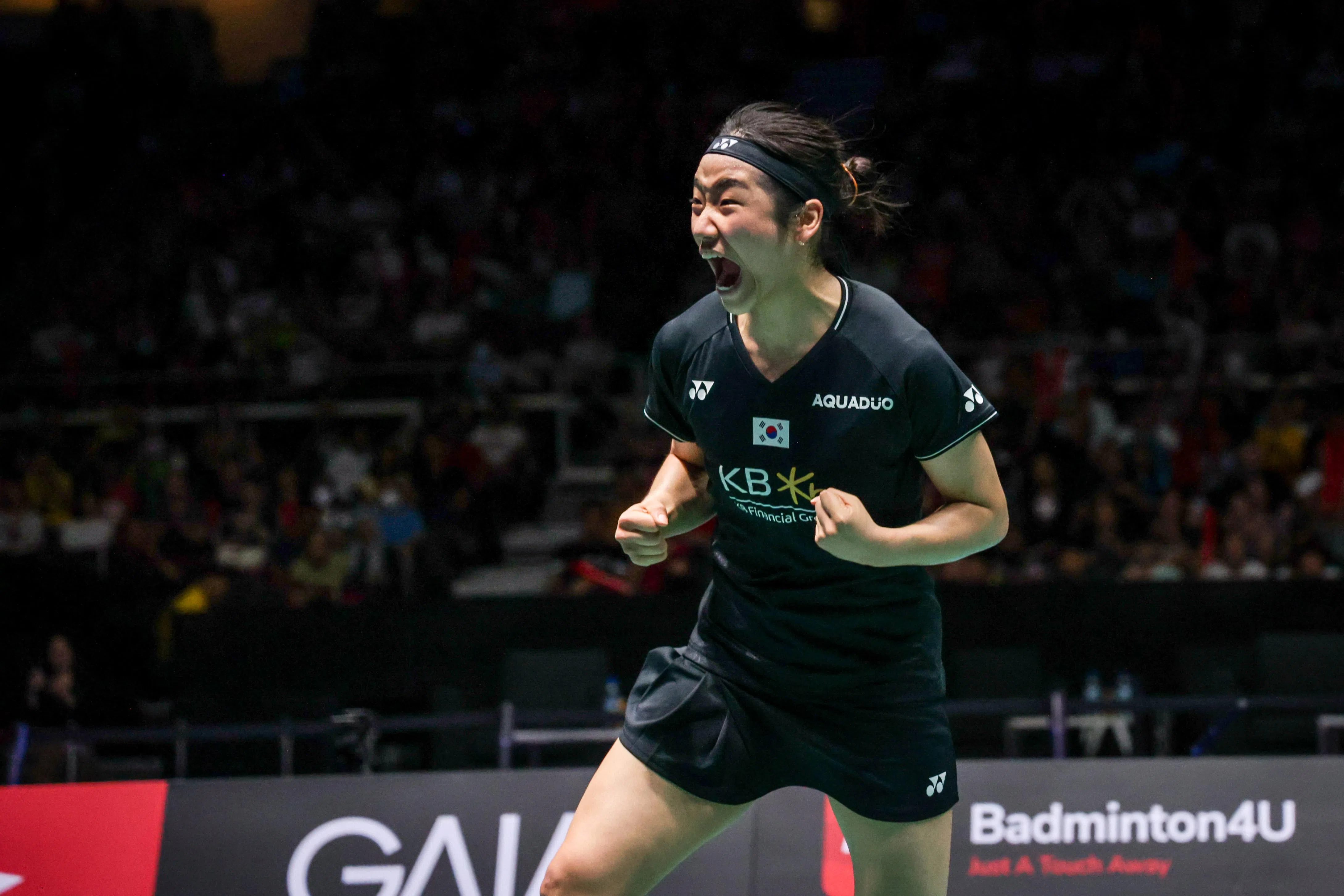 安洗莹去年在新加坡公开赛战胜山口茜夺冠。（档案照片）