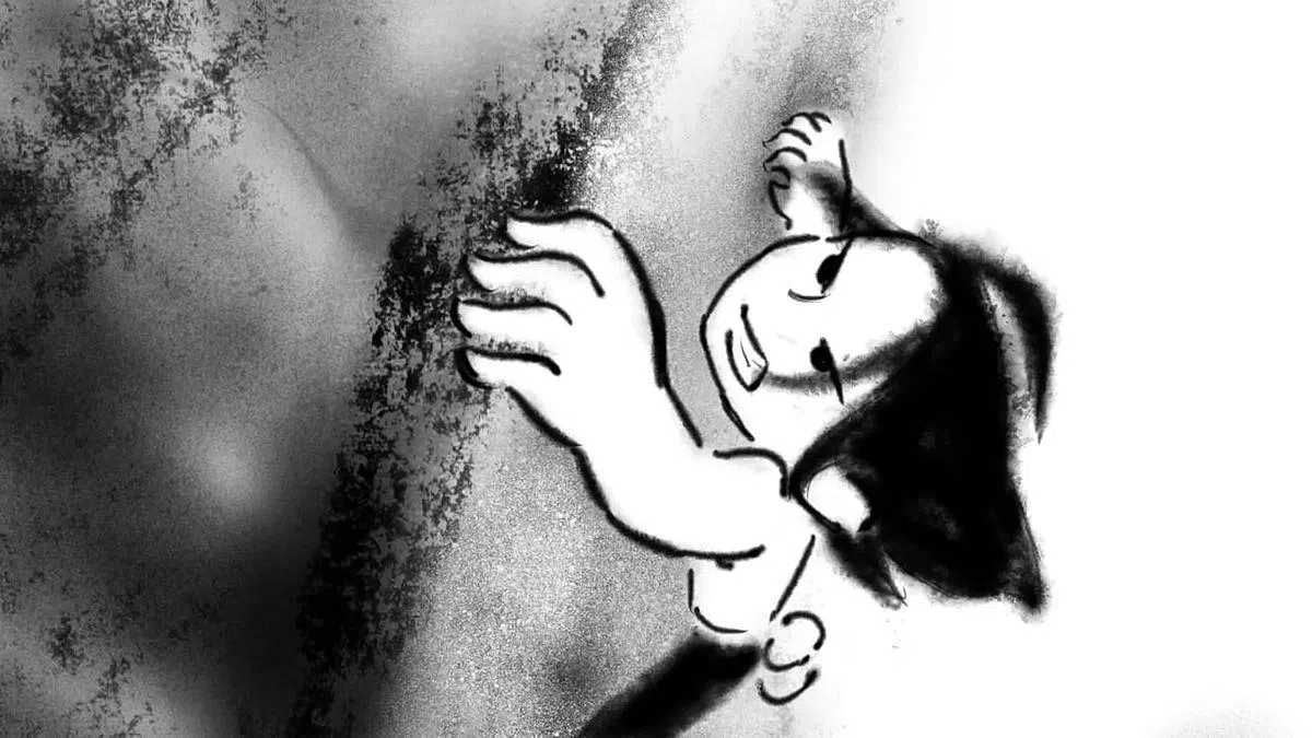 《山》用水墨风格呈现攀岩中的“禅”。（受访者提供）