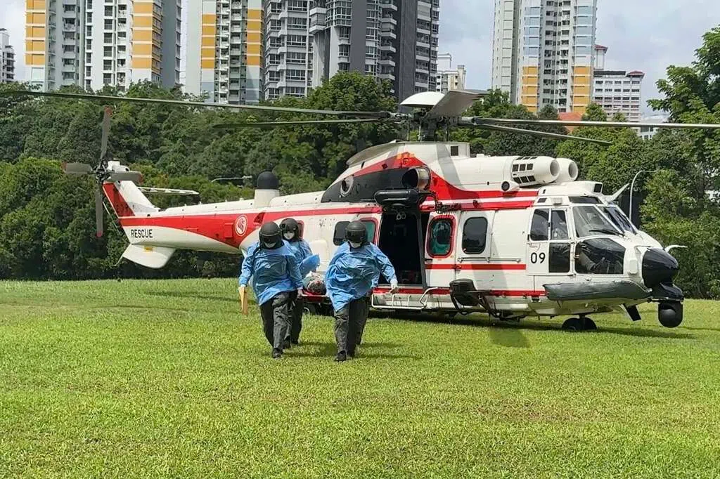 空军出动救援直升机送游轮乘客就医