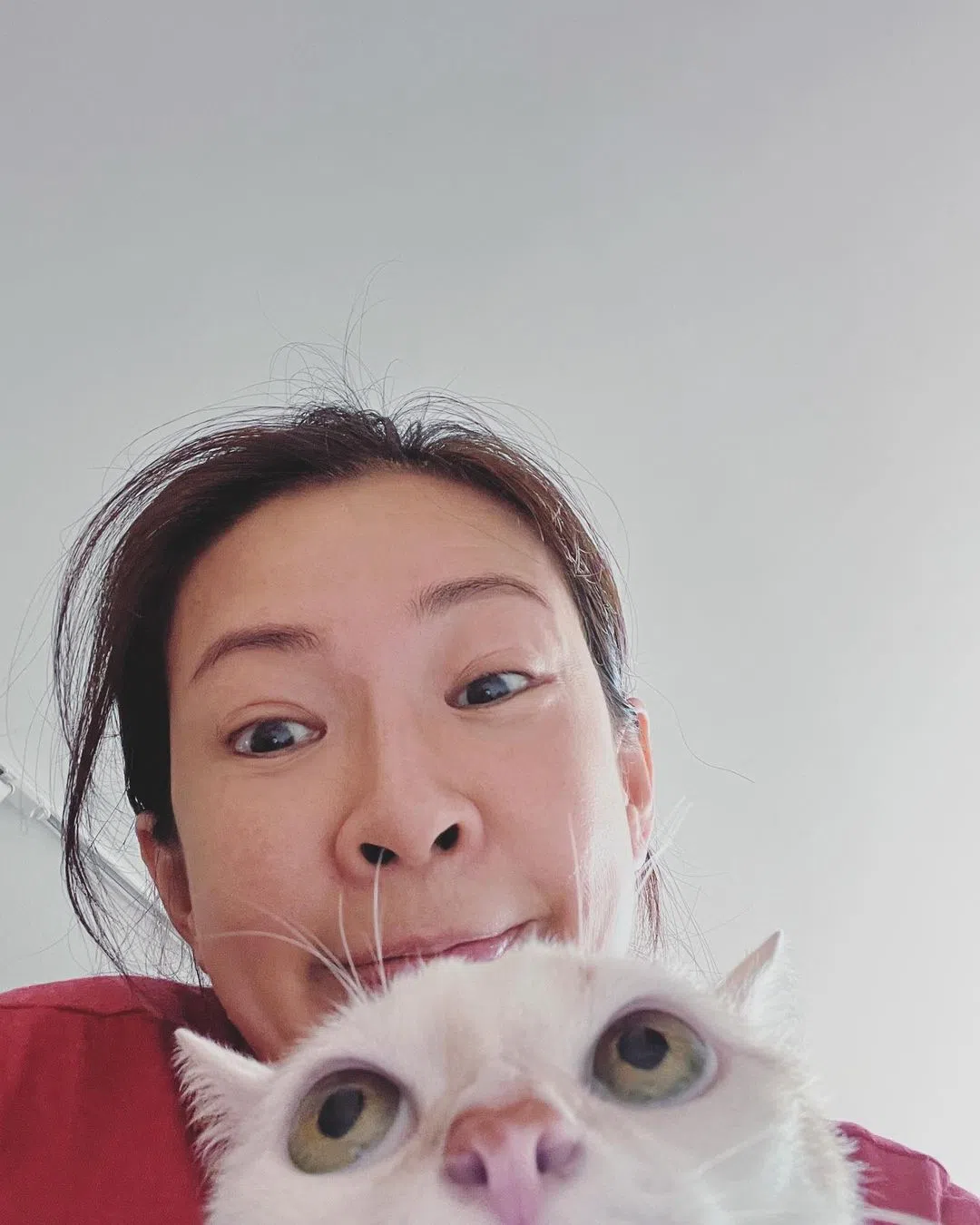 刘子绚和爱猫Tigger的合照。（取自刘子绚IG）