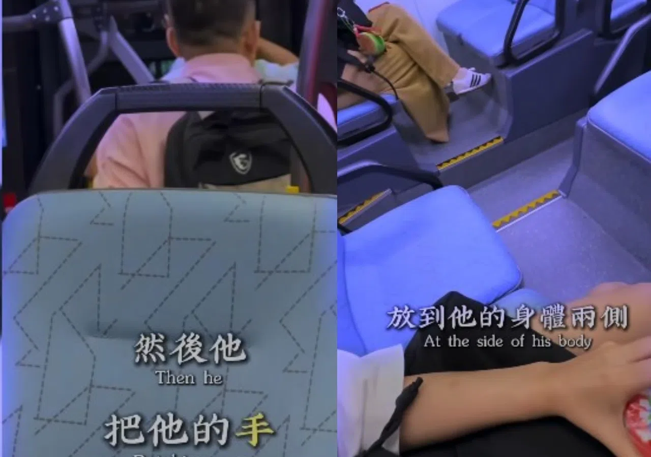 曾晓晴描述“咸猪手”男子如何向她伸狼爪。（取自曾晓晴IG）