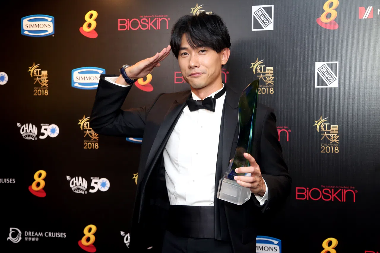 陈泂江2018年凭《卫国先锋》夺下最佳男主角奖。（档案照）