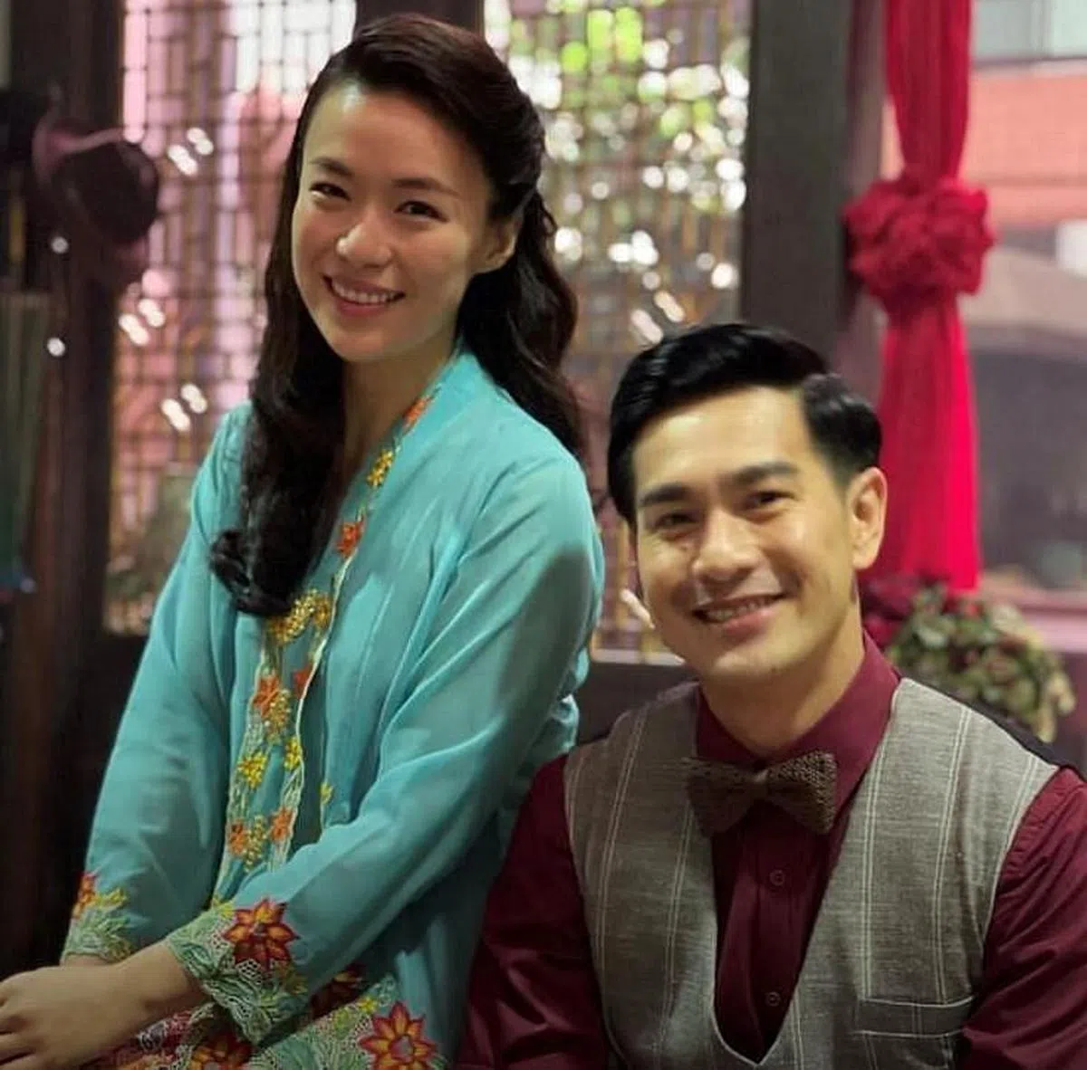 林慧玲凭两部英语剧入围角逐最佳女主角，图为《我的国土》里的林慧玲与方展发。 （取自网络）