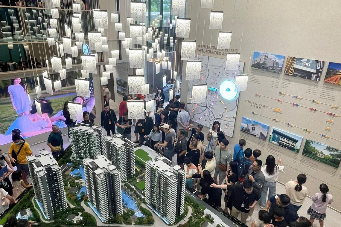 鑫丰瑞府从上个星期四开放预览，在四天内共有1万5000多人参观示范单位。（鑫丰集团提供）